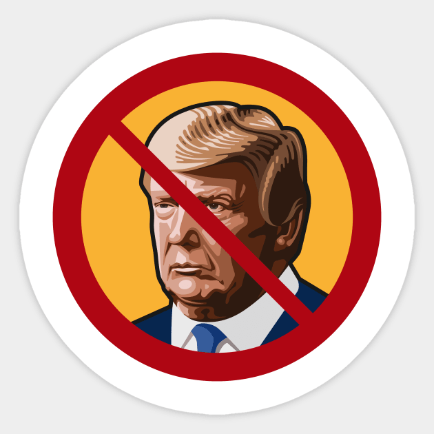 Trump No Sticker by PEPKIX